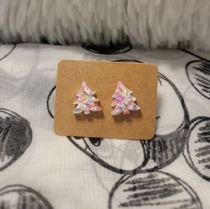 Acrylic Pink Confetti Earrings